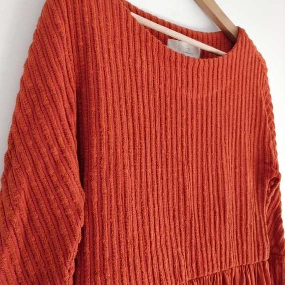 Thakoon Addition Combo Sweater Dress Terra Cotta L - Picture 8 of 11